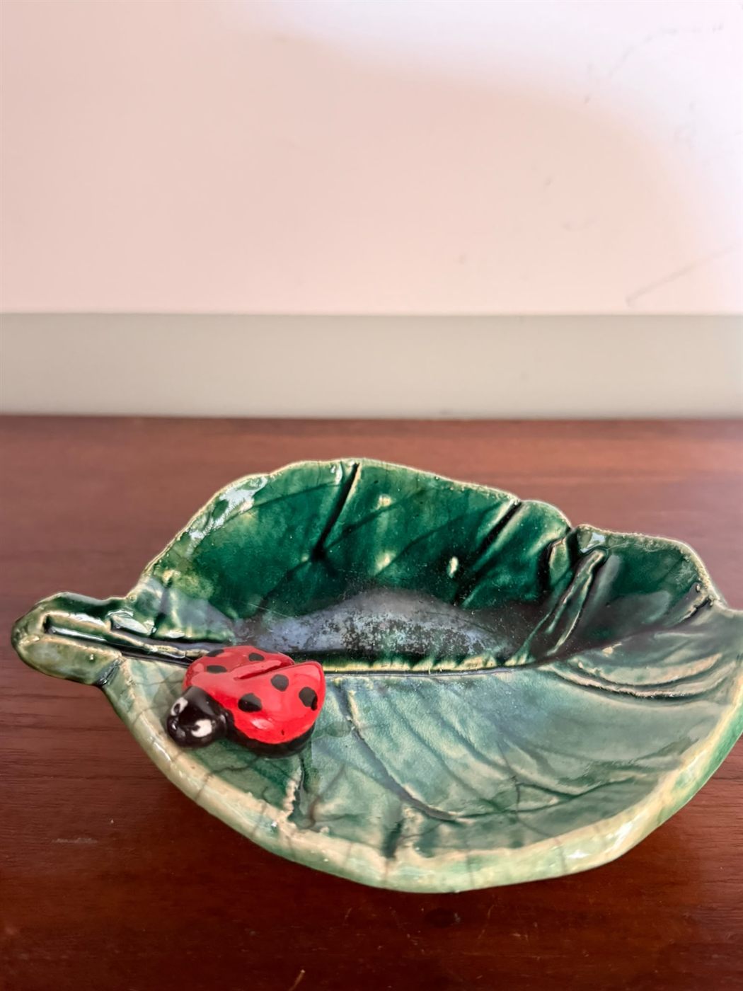 Piattino in ceramica smaltata verde